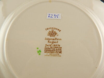 ANTICO PIATTO QUADRO SEMI PORCELLANA JOHNSONS BROS COLLEZIONE DEVONSHIRE