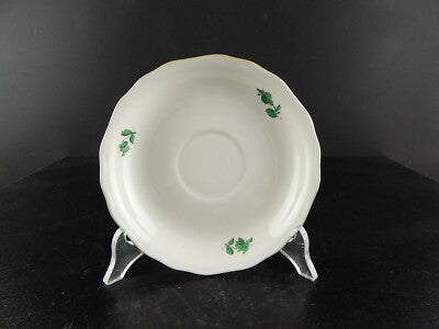 PREZIOSO TRIO TAZZA TÈ PORCELLANA AUGARTEN VIENNA MARIA THERESIA VERDE IMPERO #