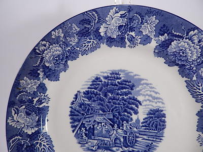 VINTAGE ENOCH WOOD'S ENGLISH SCENERY PIATTO PORTATA VASSOIO SEMI PORCELLANA