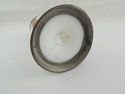 ANTICO PREZIOSO BIEDERMEIER XIX SECOLO BOCCALE BIRRA VETRO OPALINO DIPINTO MANO#