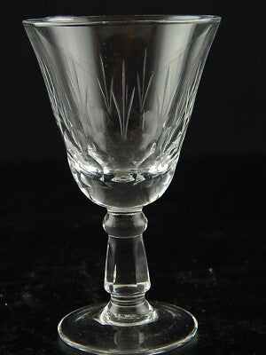 ANTICO ART DECO CRISTALLO INCISO COPPIA BICCHIERI CALICI VINO BIANCO PORTO