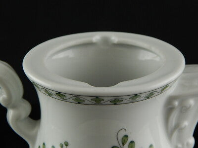 VINTAGE CAFFETTIERA PREZIOSA PORCELLANA HUTSCHENREUTHER SCHLOSSGARTEN VERDE