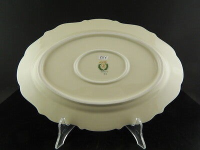 RETRO ROCAILLE VEB REICHENBACH PIATTO PORTATA VASSOIO PORCELLANA BIANCO ORO