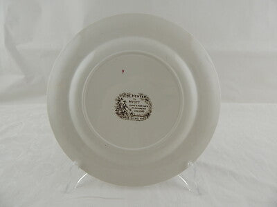 PIATTO CERAMICA VINTAGE THE HUNTER BY MYOTT STAFFORDSHIRE ENGLAND STAMPA MANO