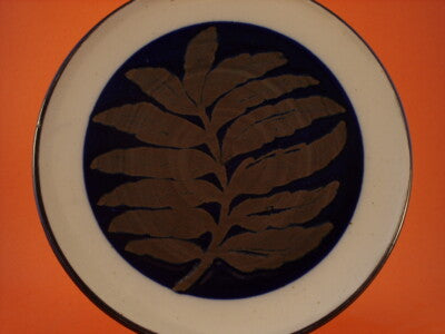 PIATTO CERAMICA VINTAGE SVEDESE ARSTALLRIK 1975 "Frassino"