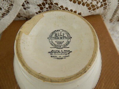 ANTICA TAZZA SCODELLA CERAMICA PIEMONTESE VILLANOVA MONDOVÌ N.I.C.E. ANNI ‘40