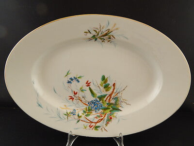 ANTICO VASSOIO PORCELLANA LIMOGES CHARLES FIELD HAVILAND DIPINTO A MANO FINE 800
