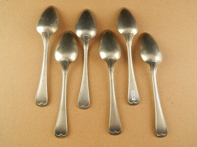 SET 6 CUCCHIAI ANTICHI ALPACCA ARGENTONE BERENDORF MILANO FINE 800