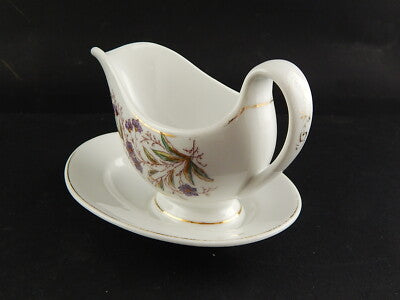 ANTICA HAVILAND LIMOGES SALSIERA PORCELLANA FINE 800 ART NOUVEAU DECORO FLOREALE