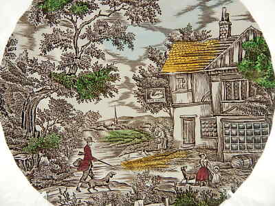 PIATTO CERAMICA VINTAGE ROYAL MAIL BY MYOTT STAFFORDSHIRE ENGLAND STAMPA MANO