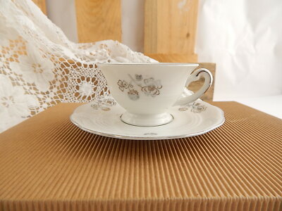 ANTICO RARO SET CAFFE' PORCELLANA ARGENTO MITTERTEICH BAVARIA US ZONE ANNI '40