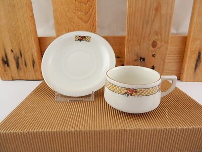 PREZIOSO SET CAFFE' TAZZA E PIATTINO RICHARD GINORI DOCCIA PORCELLANA ANNI '20