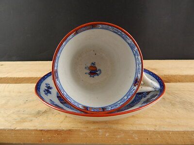 ANTICO 1850 SET PORCELLANA TAZZA E PIATTO MINTON STOKE STAFFORDSHIRE WOODSEAT