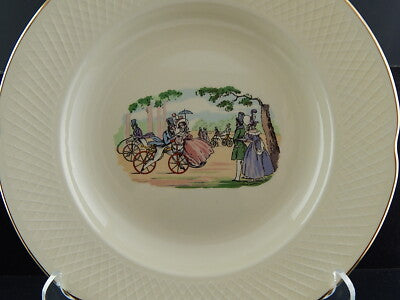 ANTICO RARO PIATTO SEMI PORCELLANA INGLESE OLD BRIDGE EARTHENWARE COLLEZIONE 265