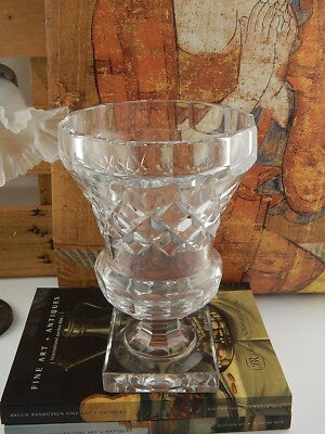 VINTAGE VAL SAINT LAMBERT FIRMATO VASO CRISTALLO MOLATO JUPITER PESO KG. 3,5