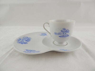 VINTAGE TEA CUP TENNIS SAUCER FURSTENBERG GERMANY TAZZA TE' E PIATTO PORCELLANA