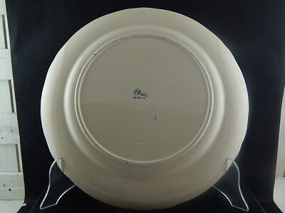 ANTICO VASSOIO PIATTO ROTONDO CHINESE BIANCO BLU SOC CERAMICA RICHARD MILANO