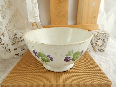 ANTICA SCODELLA ART NOUVEAU FINE 800 CERAMICA LOMBARDA ELEFANTINO VIOLE PENSIERO