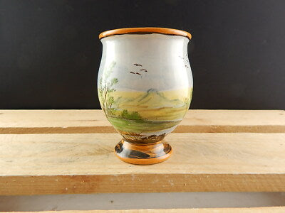 ANTICO PICCOLO VASO MAIOLICA CERAMICA DA BOTTEGA CASTELLI ABRUZZO