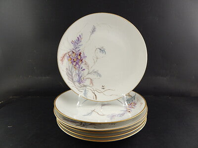 VINTAGE WUNSIEDEL BAVARIA PORCELLANA SERVIZIO TAVOLA 6 PIATTI PIANI DIPINTI MANO