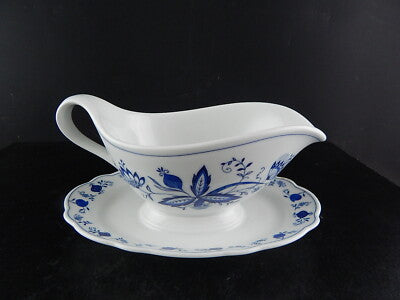 VINTAGE SALSIERA PORCELLANA INGRES WEISS MARIENBAD BAVARIA CIPOLLA BLU