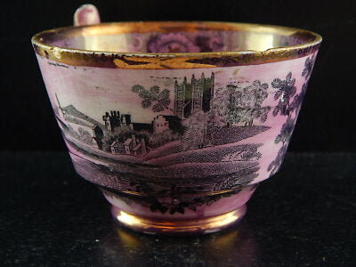 DAVENPORT 1830 ANTICA PREZIOSA POTTERY CERAMICA TAZZA COLLEZIONE LUSTRO DURHAM