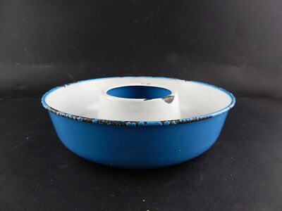 ANTICA FORMELLA CIAMBELLA LATTA METALLO SMALTATO SHABBY CHIC COLLEZIONE CUCINA