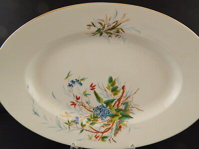 ANTICO VASSOIO PORCELLANA LIMOGES CHARLES FIELD HAVILAND DIPINTO A MANO FINE 800