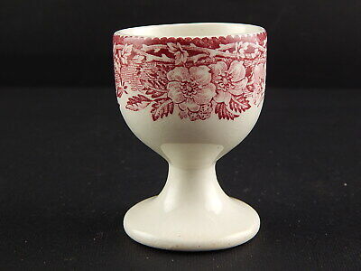 ANTICO PORTA UOVO SEMI-PORCELLANA INGLESE WEDGWOOD WOODLAND ROSSO