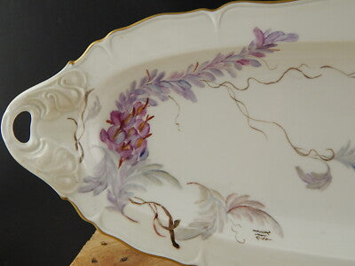 ANTICA PESCIERA PORCELLANA ART NOUVEAU LIBERTY SUISSE LANGENTHAL DIPINTA A MANO