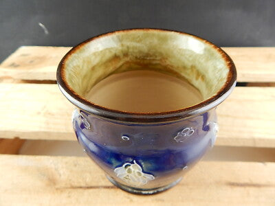 ANTICO ROYAL DOULTON DESIGN VASO CACHE POT CERAMICA SMALTATA STONE WARE 1920-39