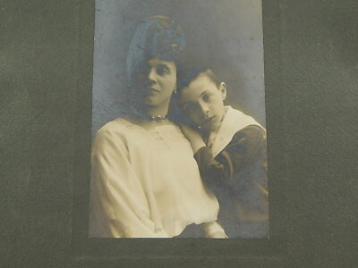 ANTICA FOTOGRAFIA PRIMO 900 BOERI VERCELLI RITRATTO MAMMA CON BAMBINO