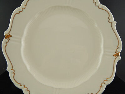 ROCAILLE VEB REICHENBACH PIATTO PORTATA VASSOIO PORCELLANA BIANCO ORO