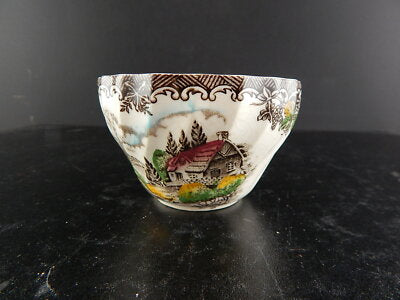 ANTICA ZUCCHERIERA CIOTOLA CERAMICA MYOTT STAFFORDSHIRE ENGLAND STAMPA MANO