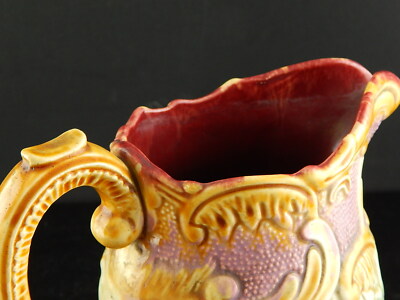 ANTICA ART NOUVEAU BROCCA CARAFFA BARBOTINE CERAMICA STILE D’ONNAING FRANCIA