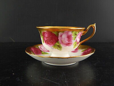 PREZIOSO PORCELLANA ROYAL ALBERT OLD ENGLISH ROSE ORO DUO TAZZA TE'