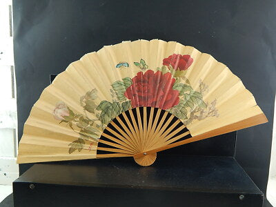 VINTAGE VENTAGLIO MADE IN PEOPLE'S REPUBLIC OF CHINA BAMBU’ CARTA META' DEL 900