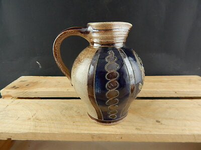 VINTAGE CARAFFA BROCCA VERSATOIO CERAMICA MAIOLICA STONE WARE INGLESE SMALTATA