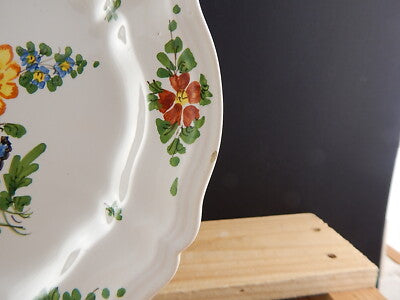 ANTICO 1946 PIATTO PIANO CERAMICA IMOLA TECNICA E DECORO SETTECENTO ITALIANO #15