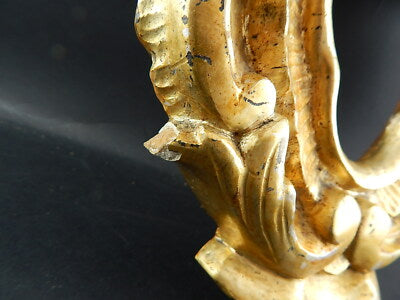 ANTICA PREZIOSA CORNICE LEGNO SCOLPITO DECORATA PASTIGLIA DORATA LUIGI XV 1700 #