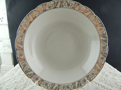 ANTICA RARA CIOTOLA INSALATIERA CERAMICA SARREGUEMINES DIGOIN 1920 ORO ZECCHINO