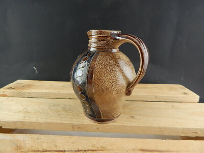 VINTAGE CARAFFA BROCCA VERSATOIO CERAMICA MAIOLICA STONE WARE INGLESE SMALTATA