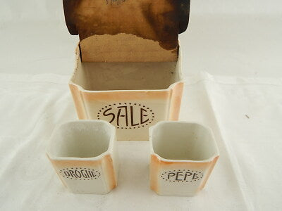 ANTICO RARO PORTA SALE PARETE CERAMICA E DROGHE CERAMICA LOMBARDA ELEFANTINO