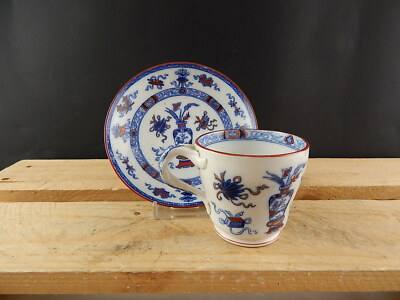 ANTICO 1850 SET PORCELLANA TAZZA E PIATTO MINTON STOKE STAFFORDSHIRE WOODSEAT #