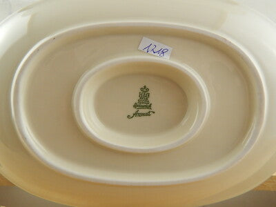 ANTICA SALSIERA PORCELLANA TEDESCA H&CO HEINRICH SELB BAVARIA AVORIO ORO AUTUNNO
