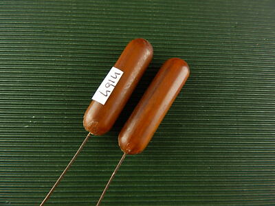 ACCESSORI ABBIGLIAMENTO ART DECO ANTICA COPPIA SPILLONI PER CAPPELLO BACHELITE