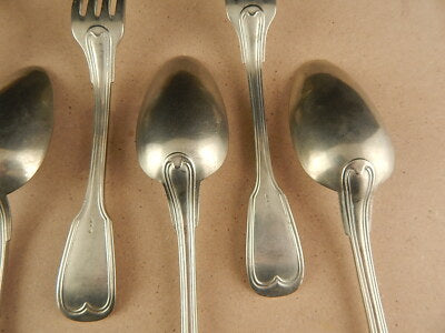 SET 3 FORCHETTE 3 CUCCHIAI ANTICHI ALPACCA ARGENTONE BERENDORF MILANO FINE 800