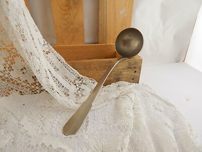 POSATE DA TAVOLA ANTICO MESTOLO ALPACCA ARGENTONE INIZIO 1900 MARCHIATO I. B.