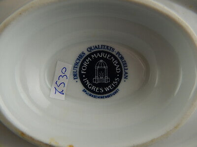 VINTAGE SALSIERA PORCELLANA INGRES WEISS MARIENBAD BAVARIA CIPOLLA BLU