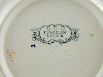 ANTICO PIATTO VASSOIO CERAMICA POTTERY INGLESE MINTON 1850 POMPEIAN BORDER TRAY